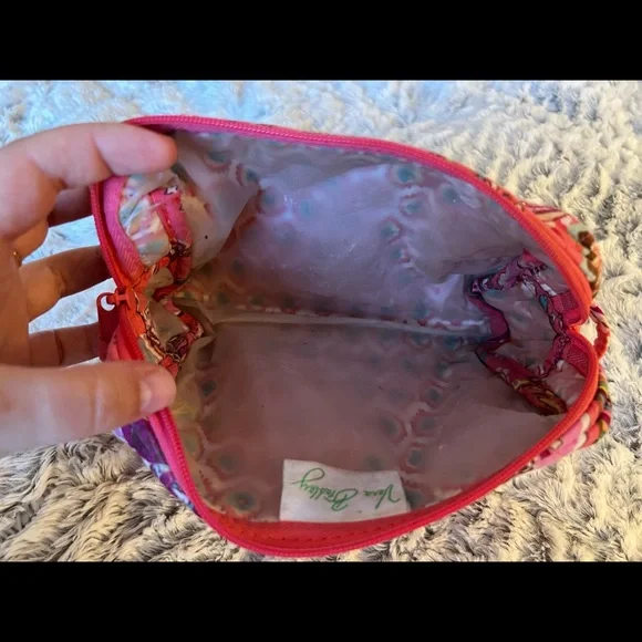 Vera Bradley | Medium Quilted Cosmetic Tote | Call Me Coral - Picture 6 of 9